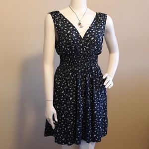Blue floral summer spring dress